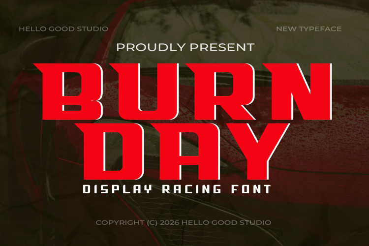 Preview of BURNDAY Font