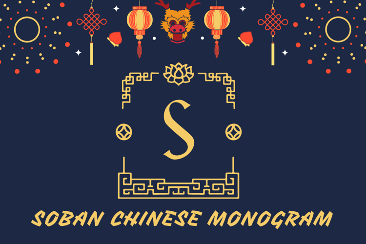 Soban Chinese Monogram Font