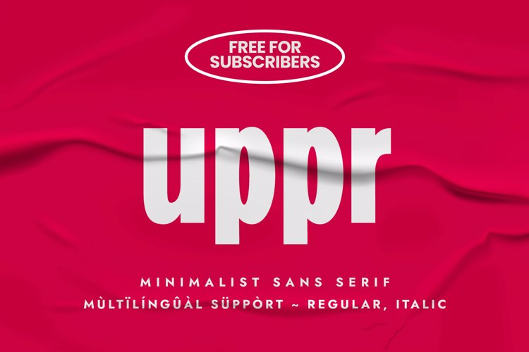 Preview of uppr Font
