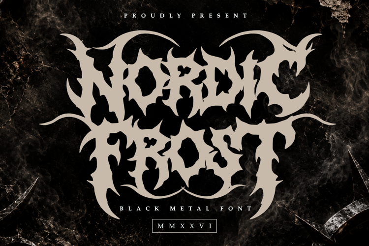 Preview of Nordic Frost Font
