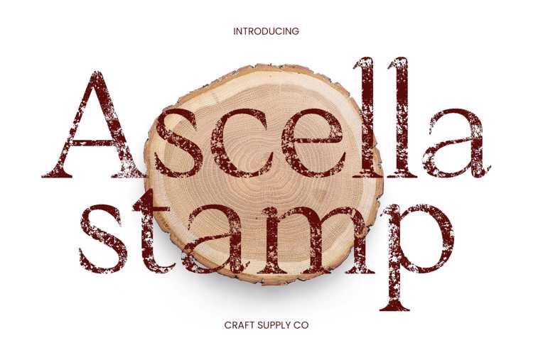 Preview of Ascella Stamp Font