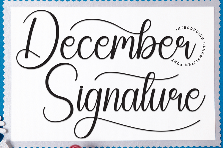 Preview of December Signature Font