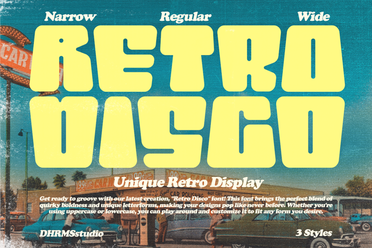 Retro Disco Wide Font