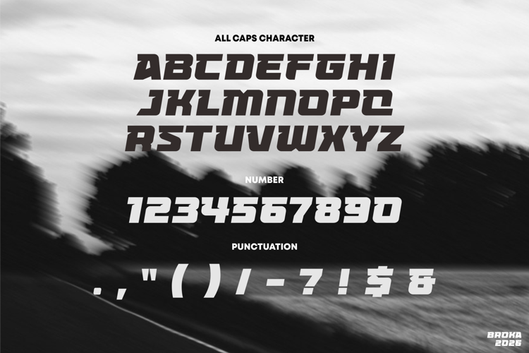 Preview of Broka Font