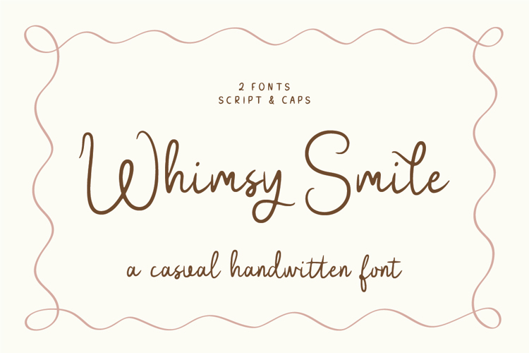 Preview of Whimsy Smile Font