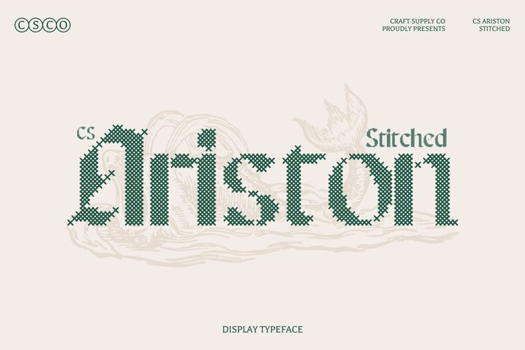 Preview of CS Ariston Stitched Font