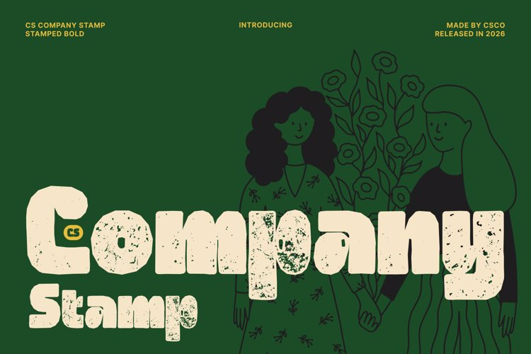 Preview of CS Company Stamp Font