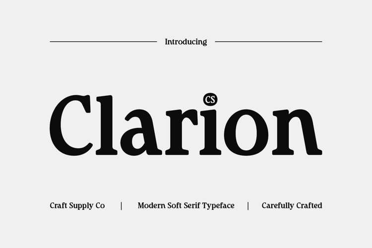 Preview of CS Clarion Font