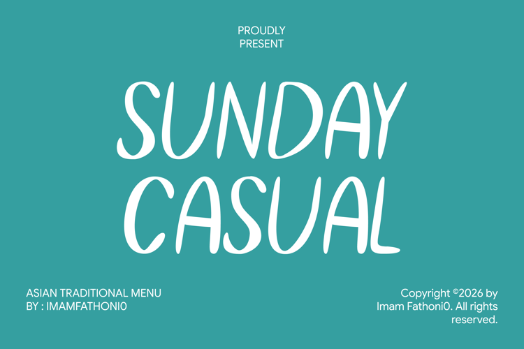 Preview of Sunday Casual Font