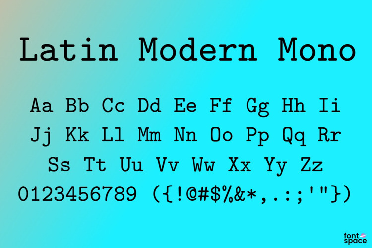 Latin Modern Mono Font