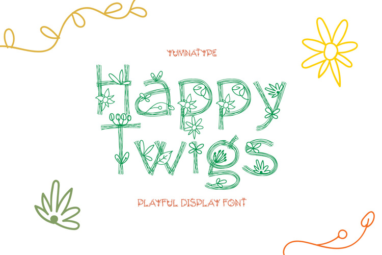 Happy Twigs Font