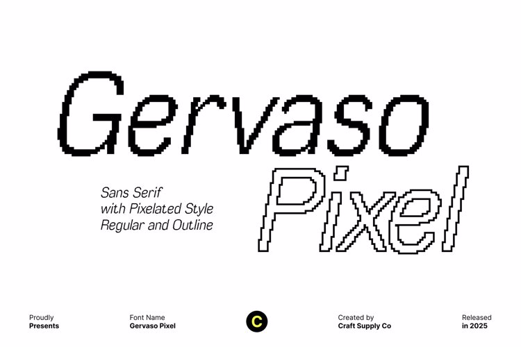 Preview of Gervaso Pixel Font
