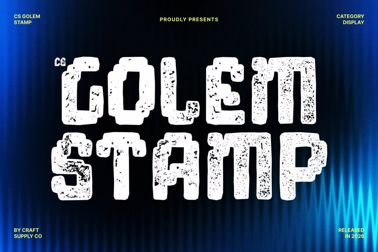 Preview of CS Golem Stamp Font