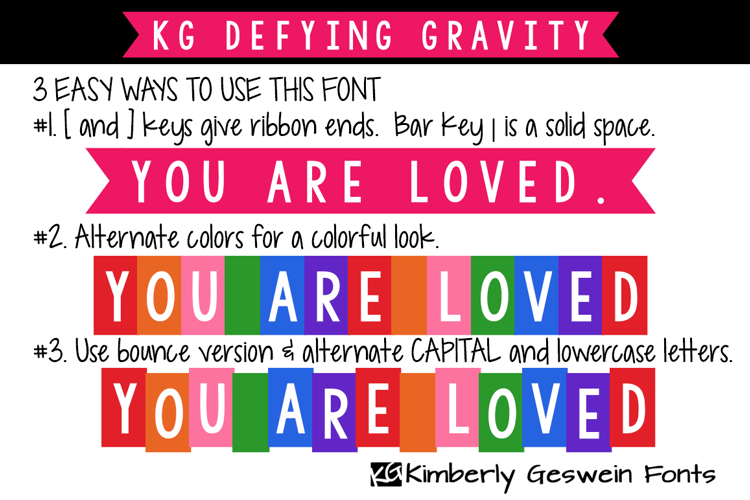 KG Defying Gravity Font