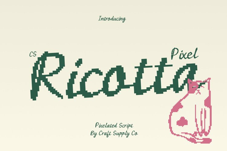 Preview of CS Ricotta Pixel Font