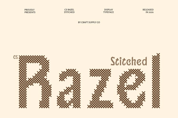 Preview of CS Razel Stitched Font