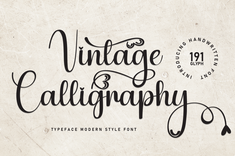 Preview of Vintage Calligraphy Font