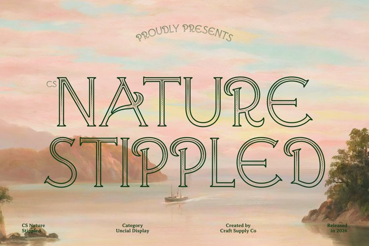 Preview of CS Nature Stippled Font