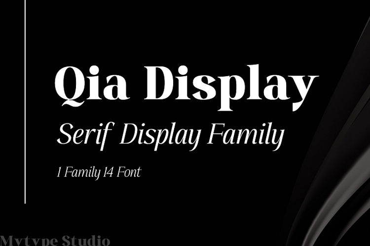 Qia Display Black Font