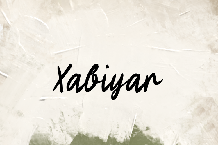 Preview of x  Xabiyar Font
