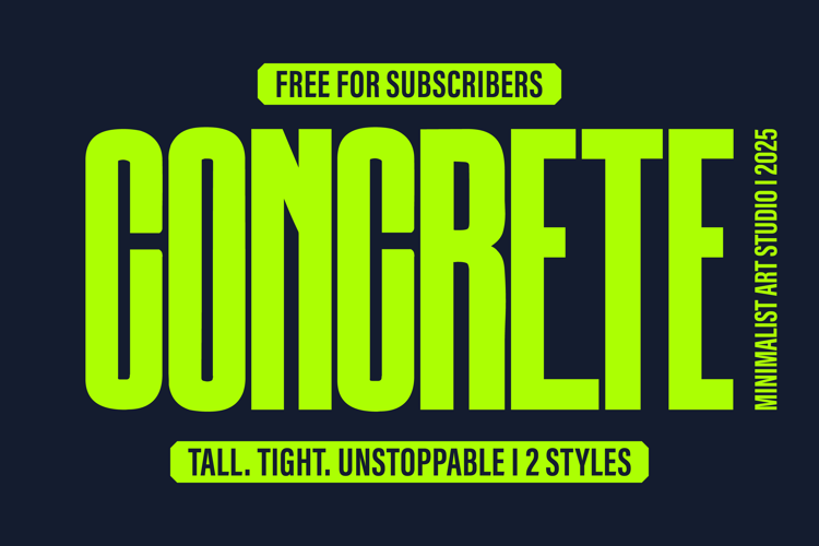Preview of CONCRETE Font