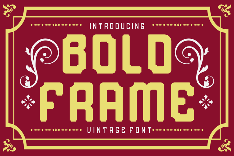 Preview of Bold Frame Font