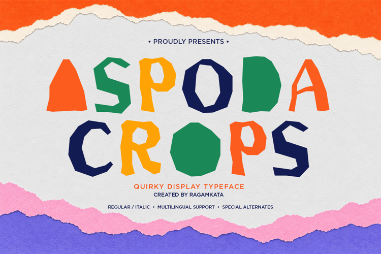 Preview of Aspoda Crops Font