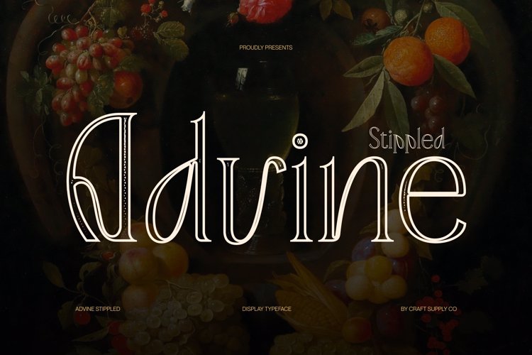 Preview of Advine Stippled Font