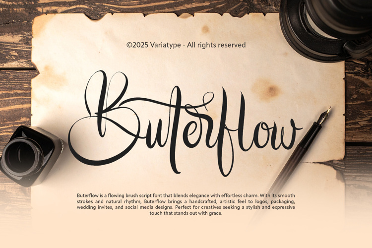 Preview of Buterflow Font