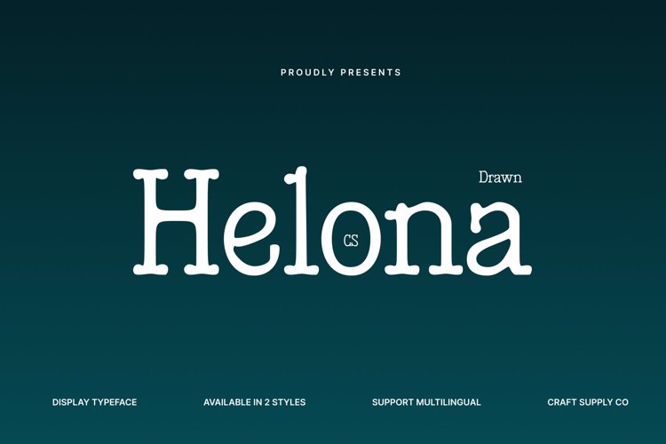 Preview of CS Helona Drawn Font