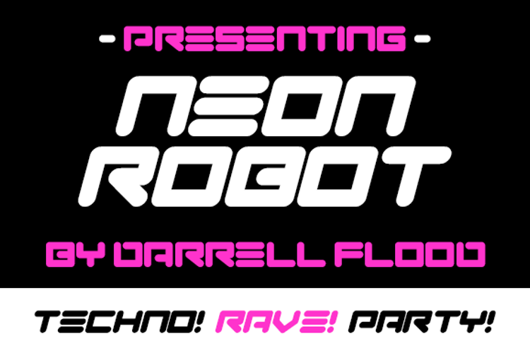 Neon Robot Font