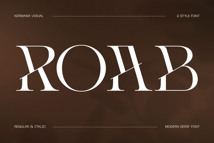 Preview of Roab Luxury Font