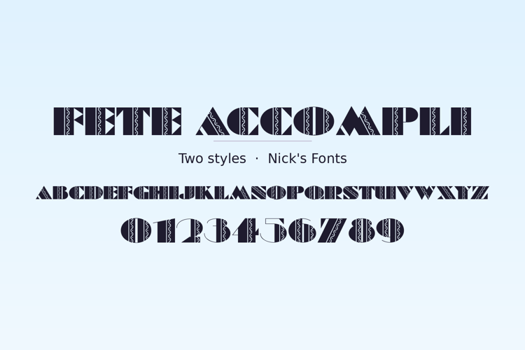 Preview of Fete Accompli Font