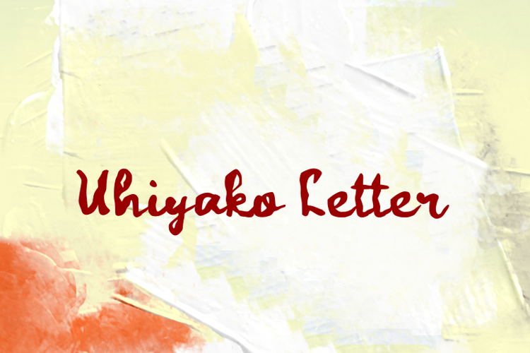 Preview of u Uhiyako Letter Font