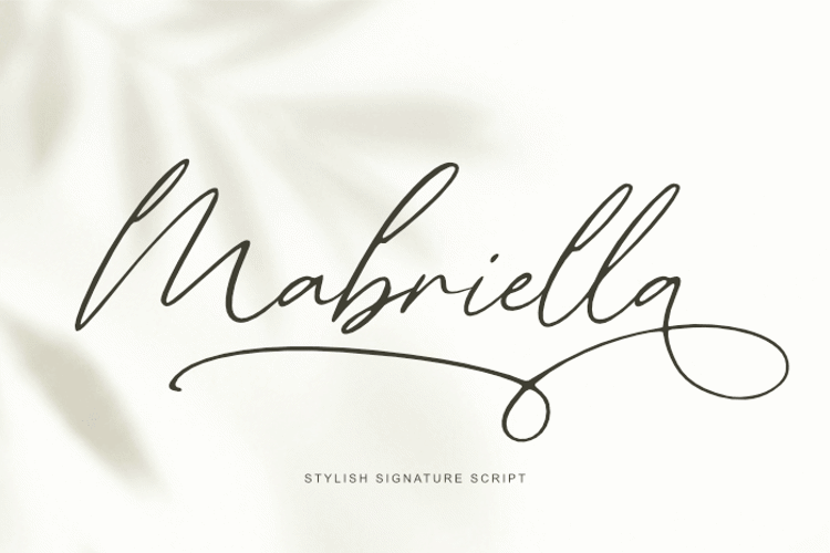 Preview of Mabriella Font
