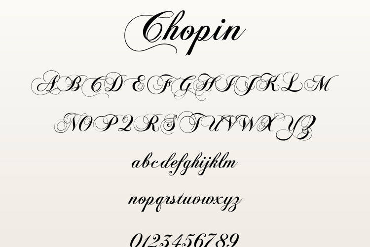 Preview of Chopin Script Font