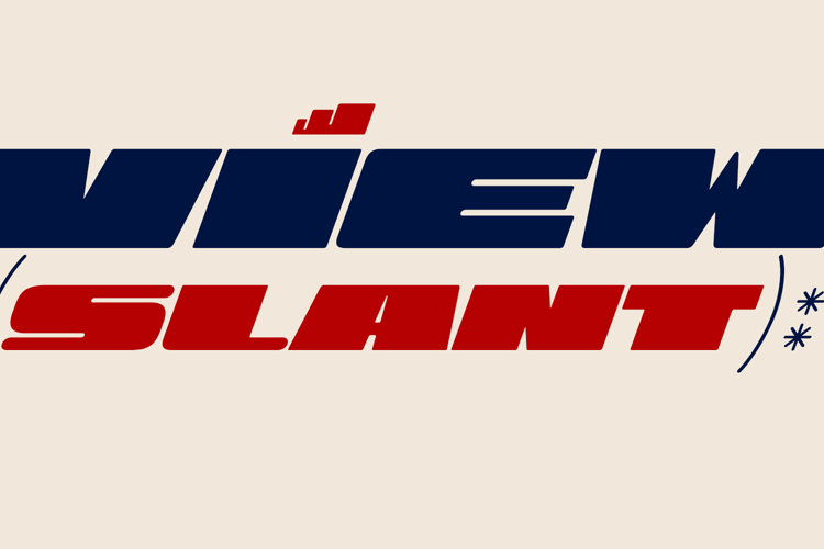 Preview of View Slant Font