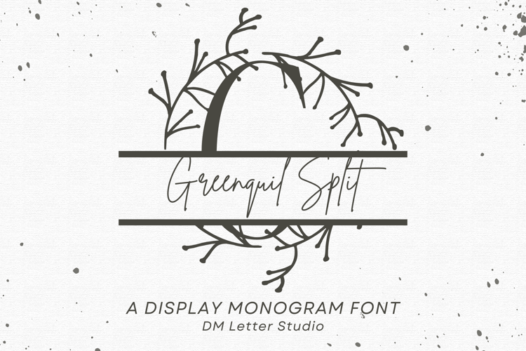 Preview of Greenquill Split Monogram Font