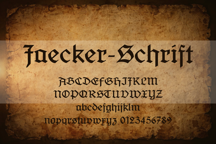 Preview of Jaecker-Schrift Font