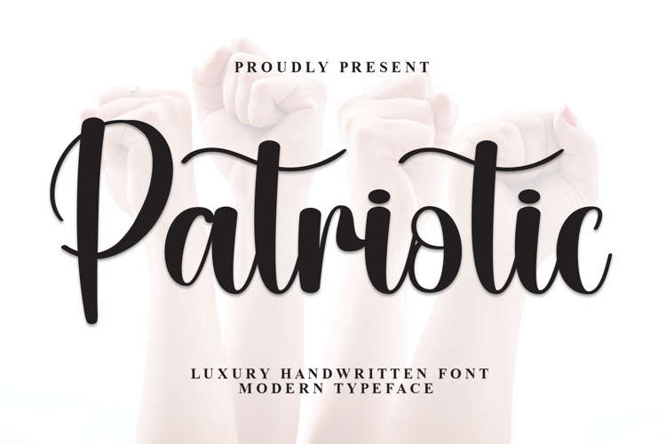 Preview of Patriotic Font