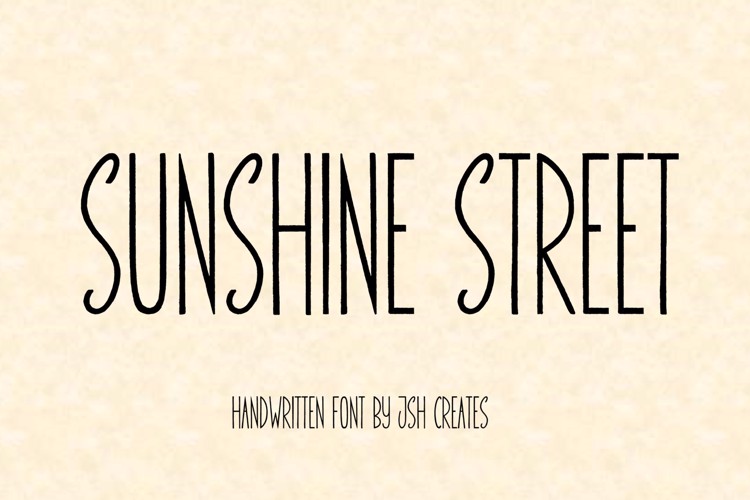 Sunshine Street On Font