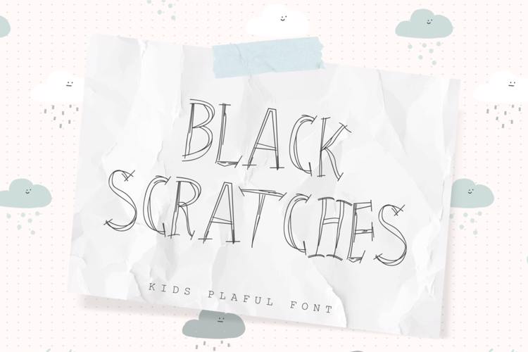 Black Scratches Font