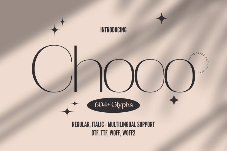 Preview of Choco Font