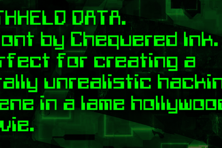Withheld Data Font