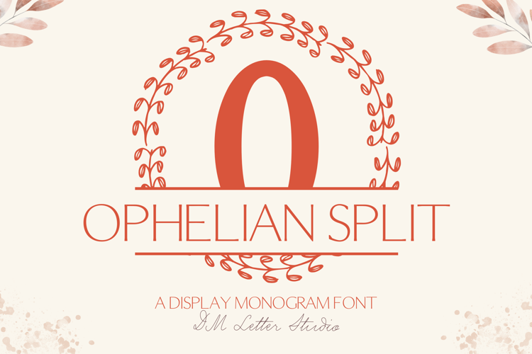Preview of Ophelian Split Monogram Font