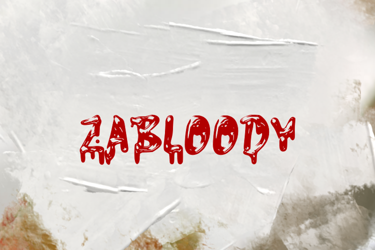 Preview of z  Zabloody Font