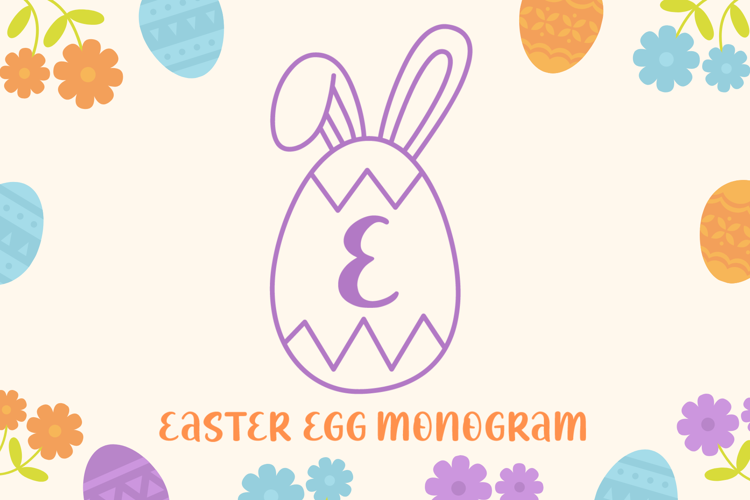 Preview of Easter Egg Monogram Font