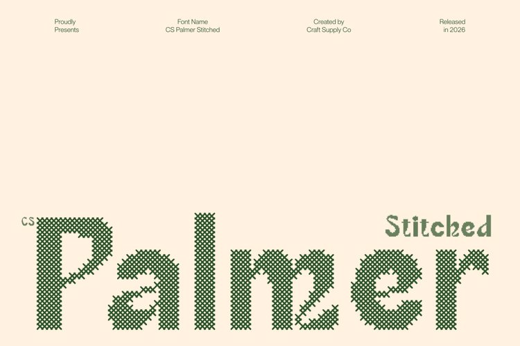 Preview of CS Palmer Stitched Font