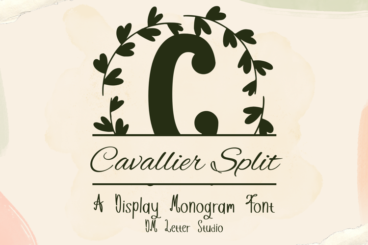 Preview of Cavallier Split Monogram Font