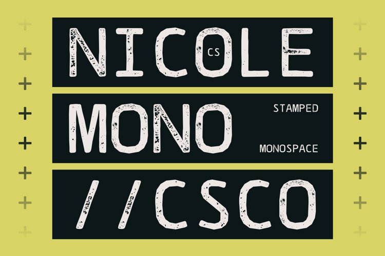 Preview of CS Nicole Mono Stamp Font